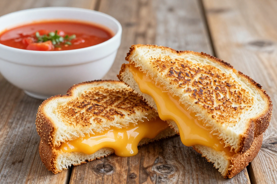 Government Cheese Grilled Cheese + Tomato Soup